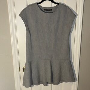 Zara Ribbed Gray Dress